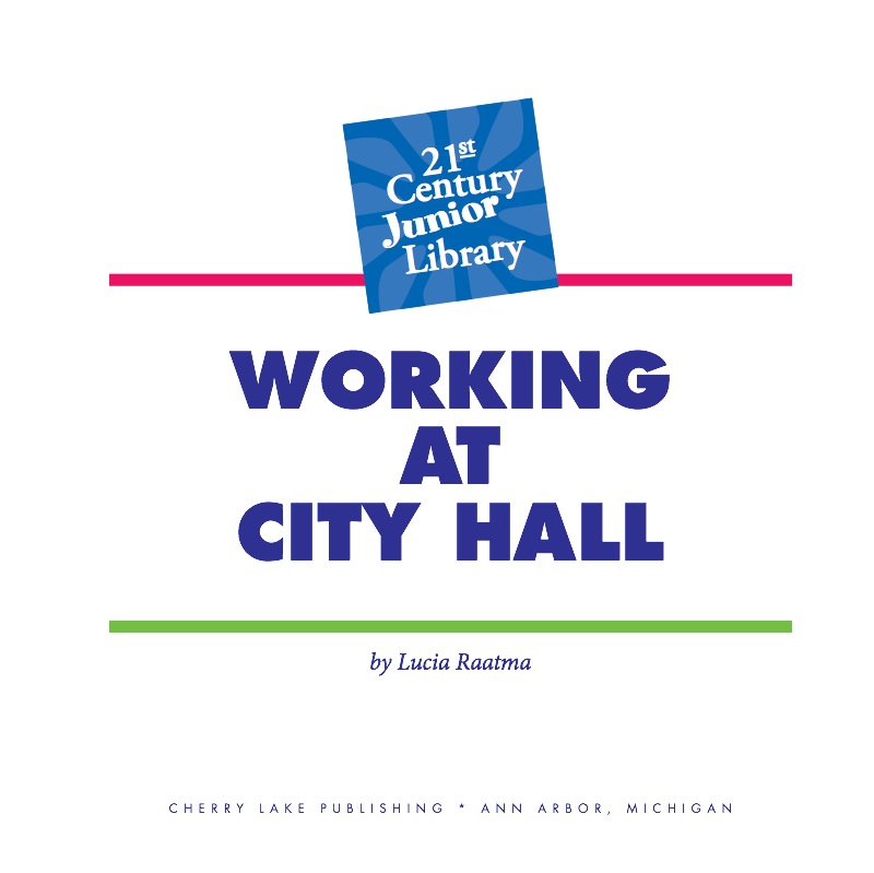Working at City Hall book cover