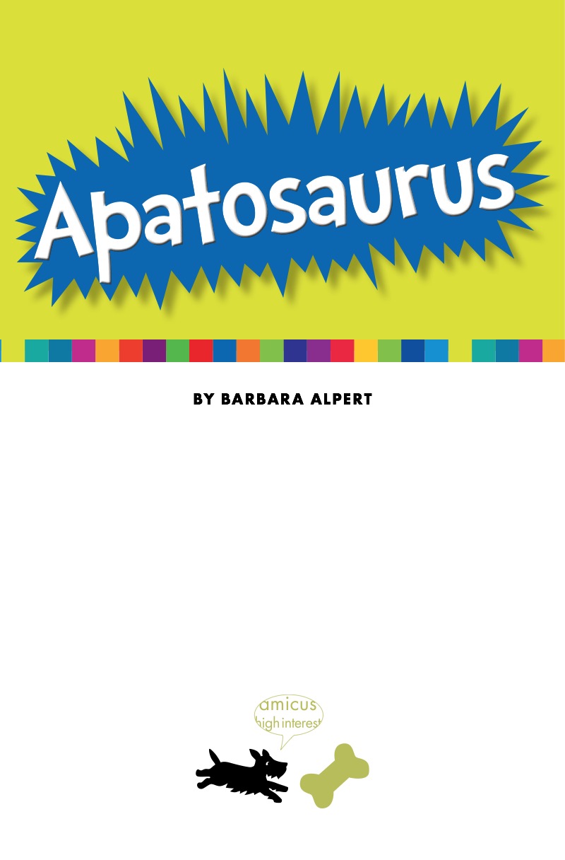 Apatosaurus book cover