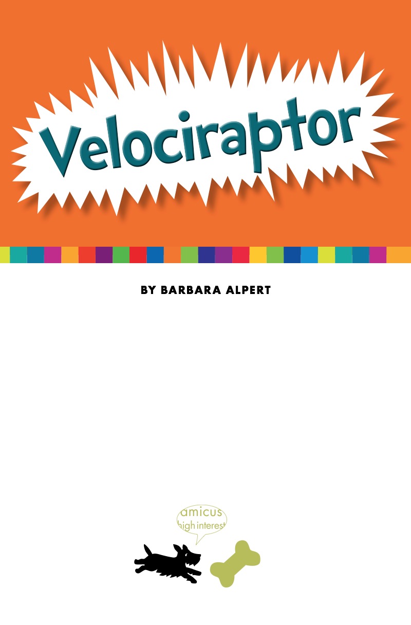 Velociraptor book cover