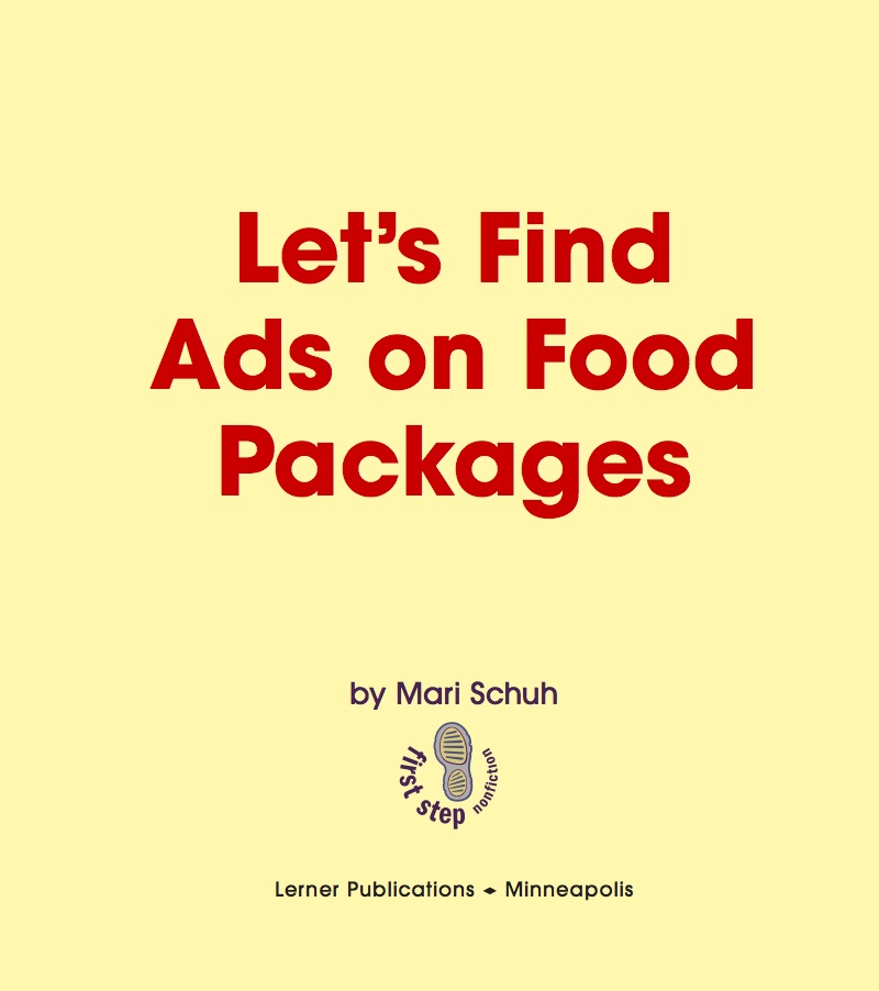 Let's Find Ads on Food Packages book cover
