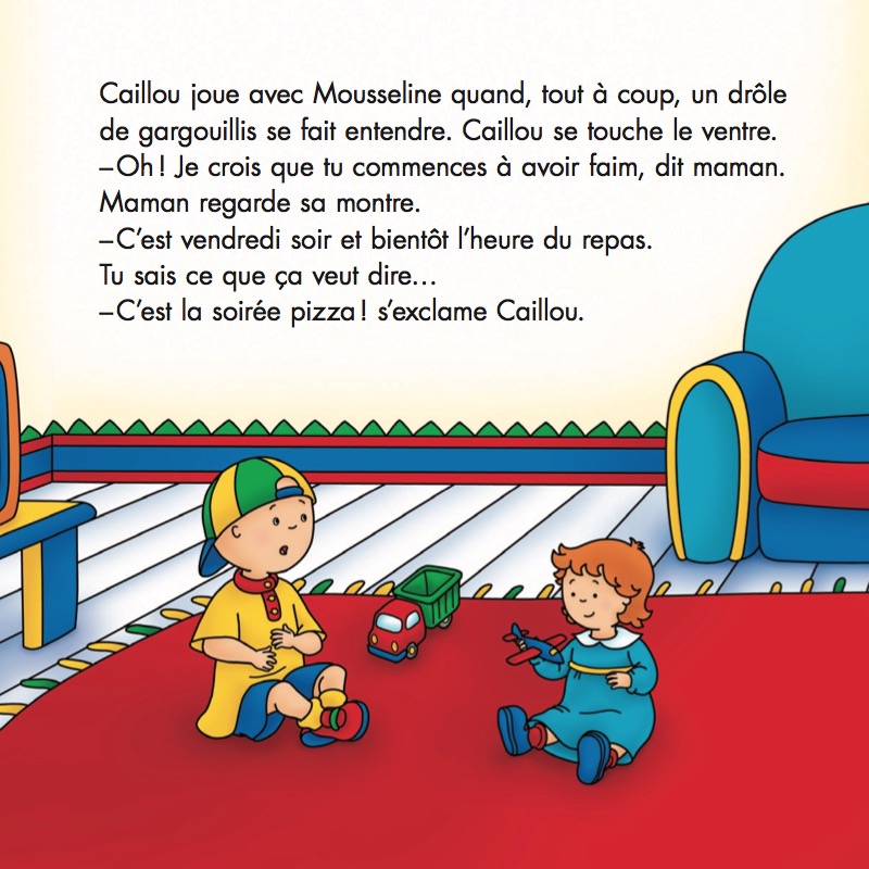 Caillou: Prepare un repas — page 1