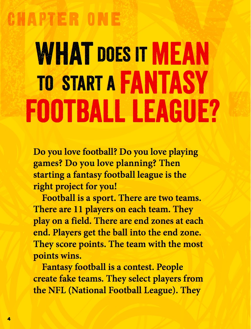 Fantasy Football League — page 1