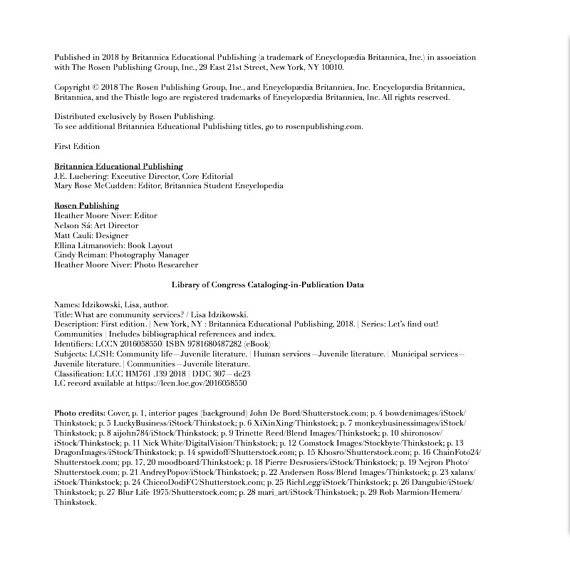 What are Community Services? — page 1