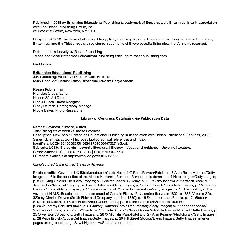 Biologists at Work — page 1