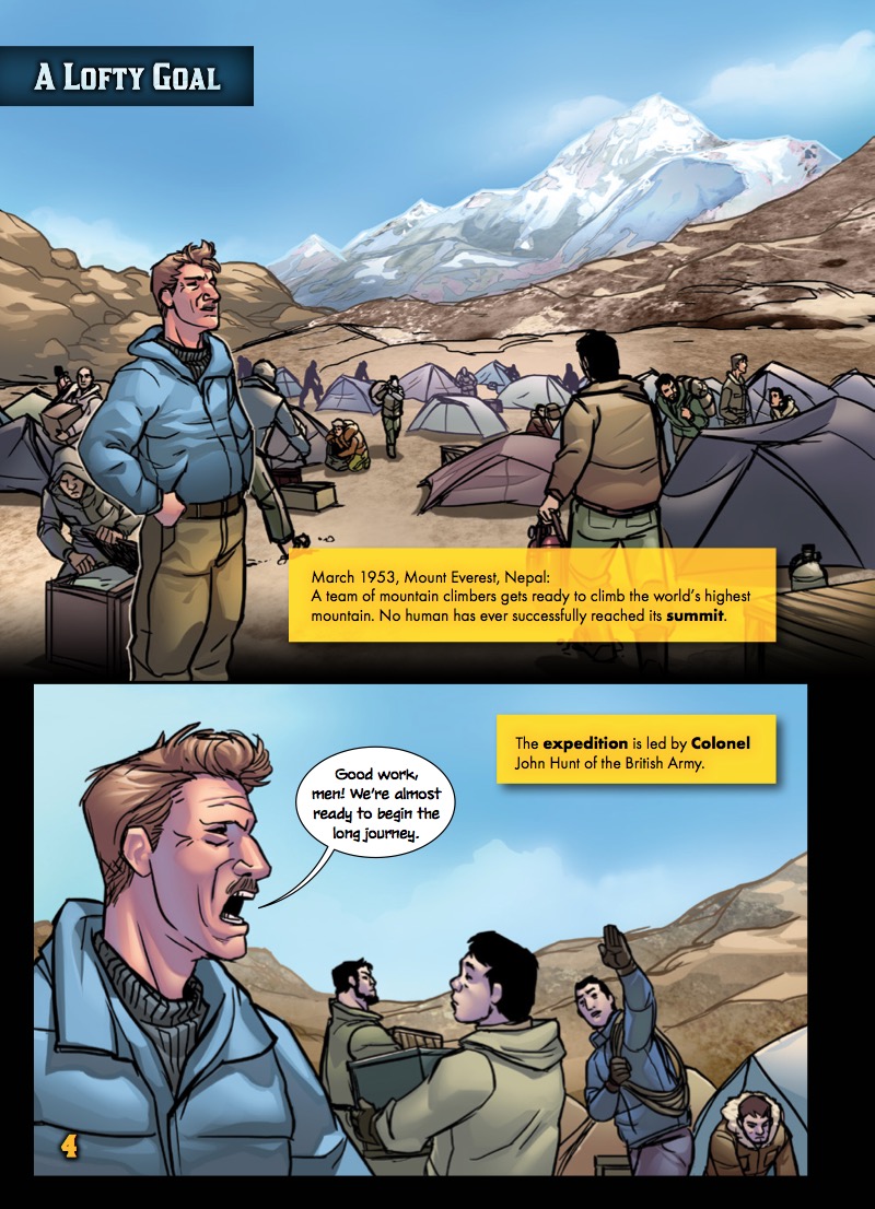 Edmund Hillary Reaches the Top of Everest — page 1