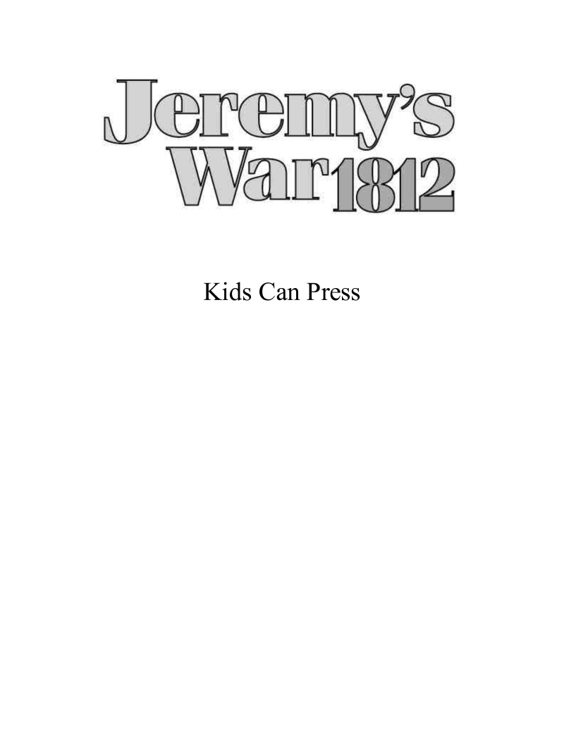 Jeremy's War 1812 book cover