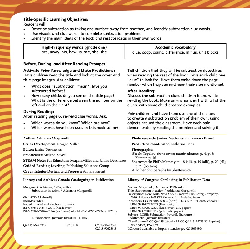 Subtraction in Action — page 1