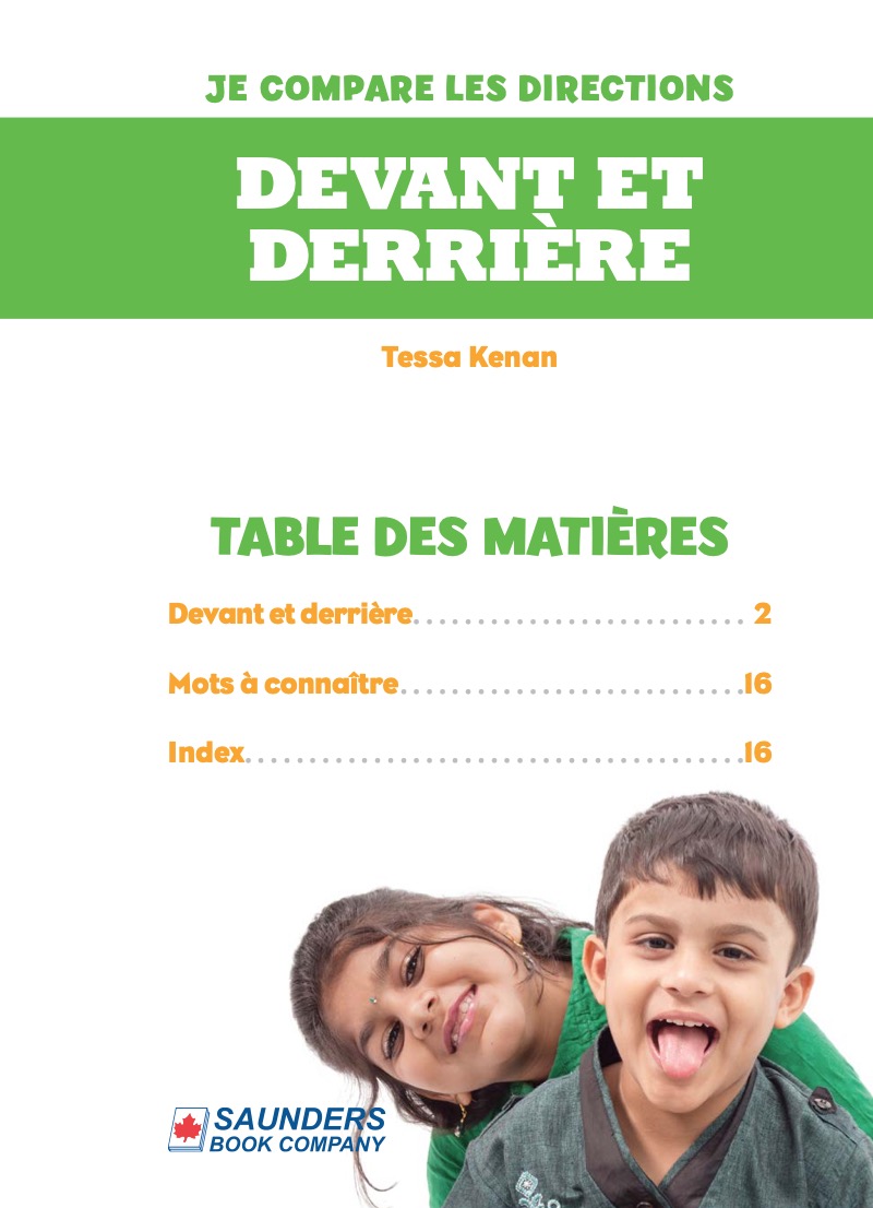 Devant et derrière (Behind and In Front) book cover