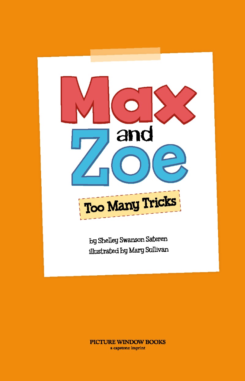 Max and Zoe: Too Many Tricks book cover