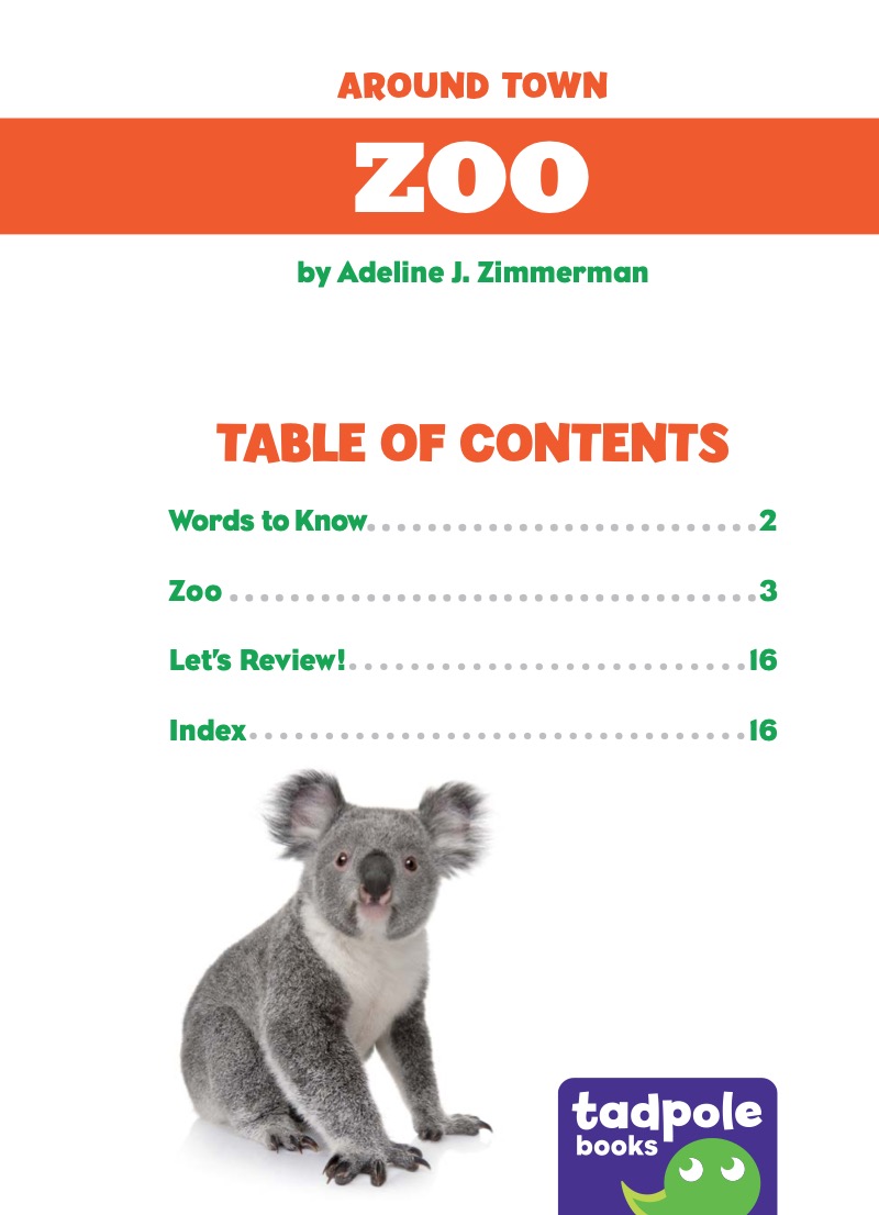 Around Town: Zoo book cover