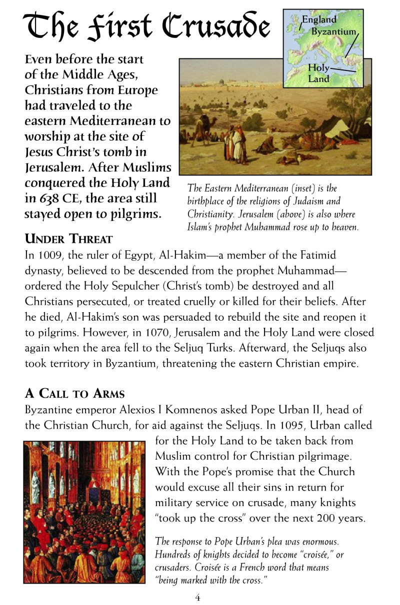 Crusades (Graphic Medieval History) — page 1