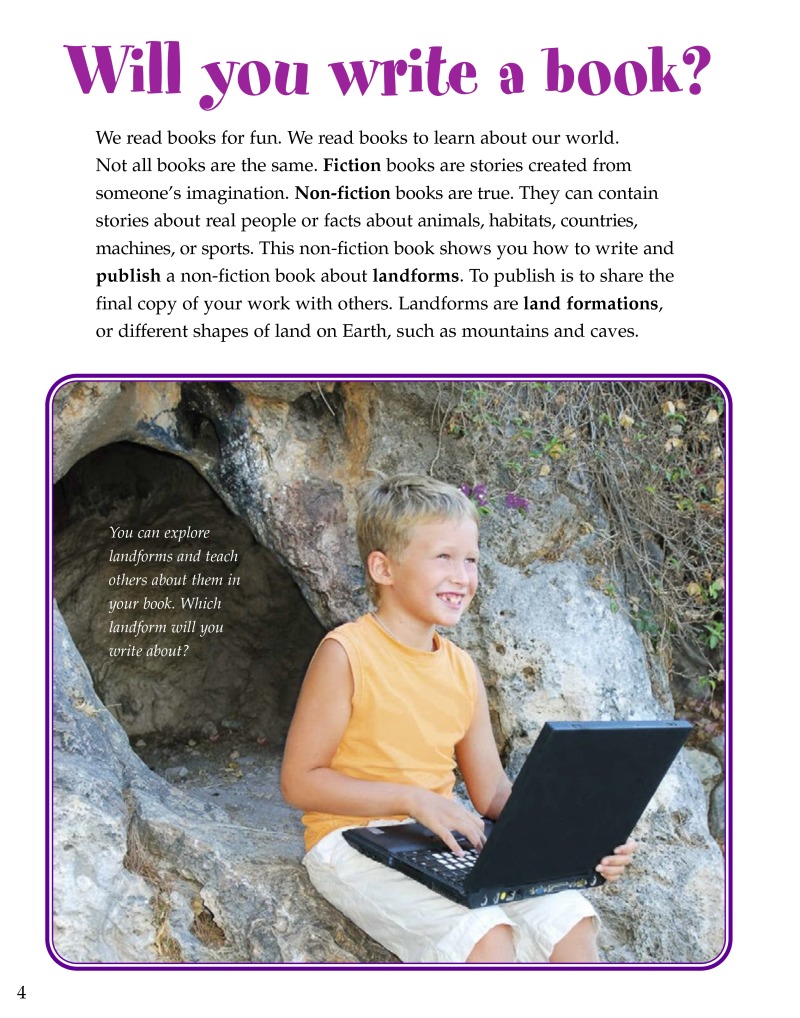 I Can Write a Book About Landforms — page 1