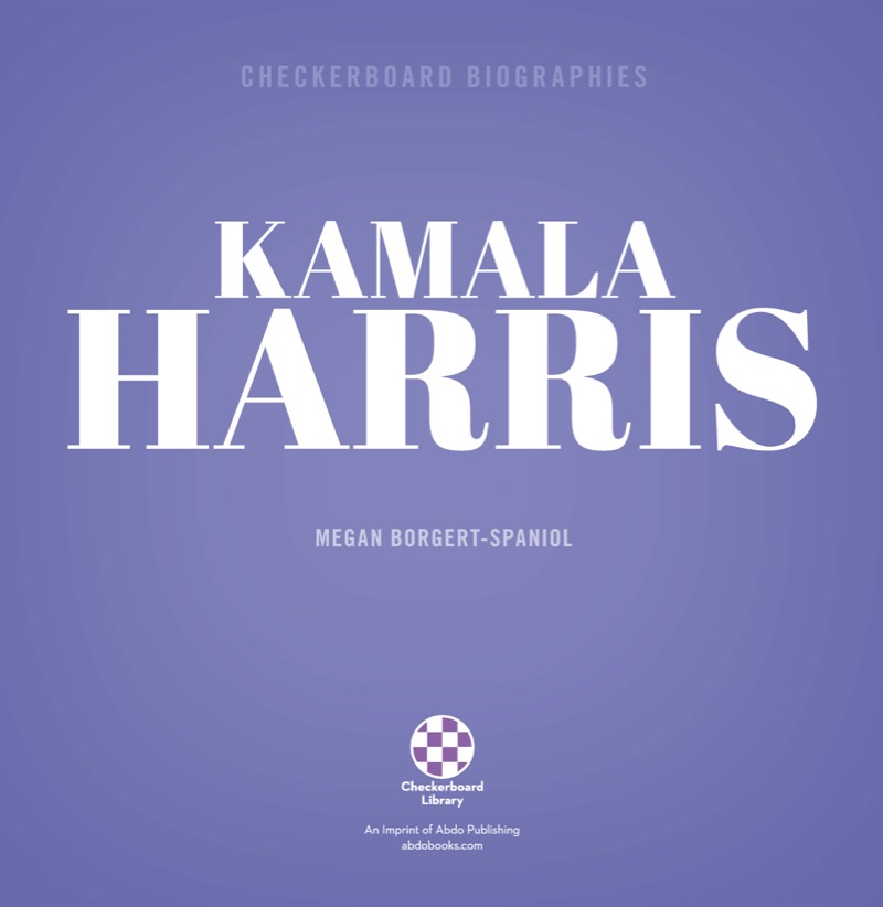 Checkerboard Biographies: Kamala Harris book cover