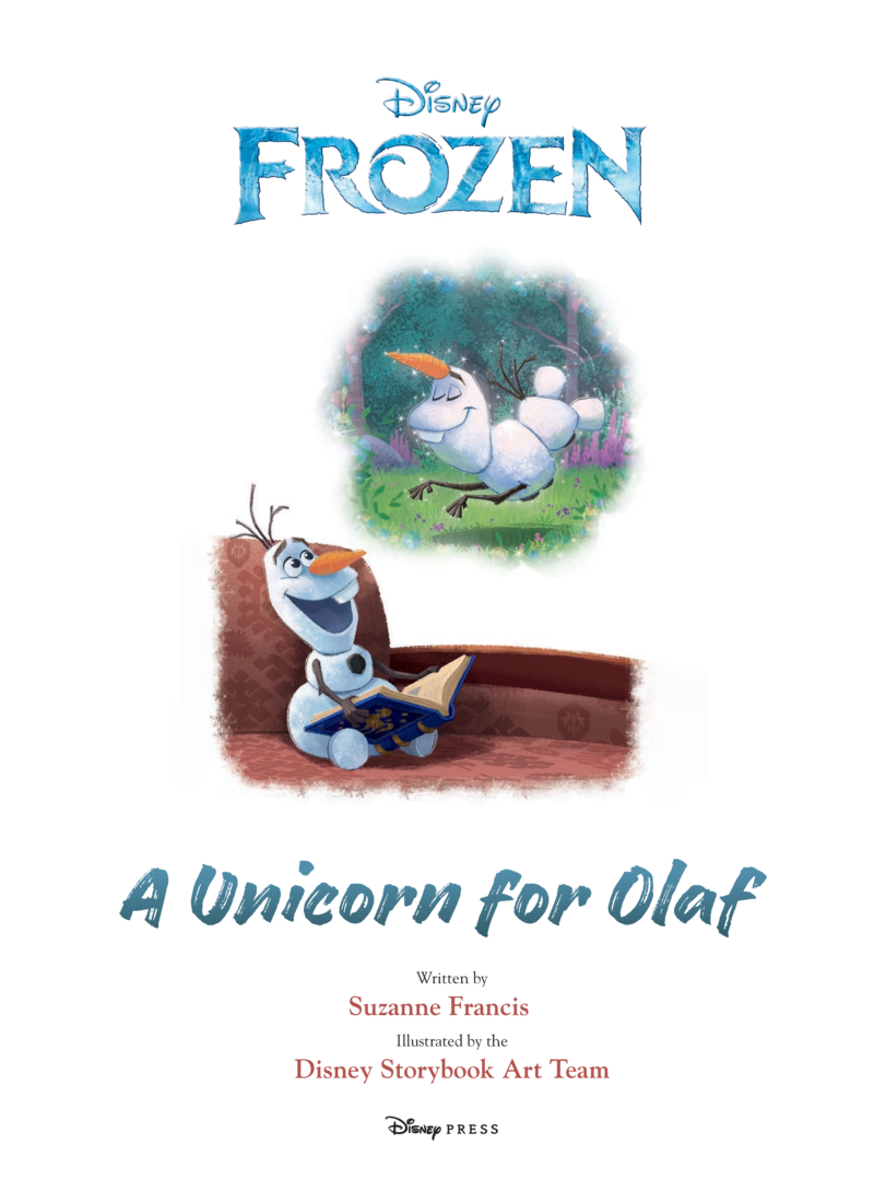 Frozen 2: A Unicorn for Olaf book cover