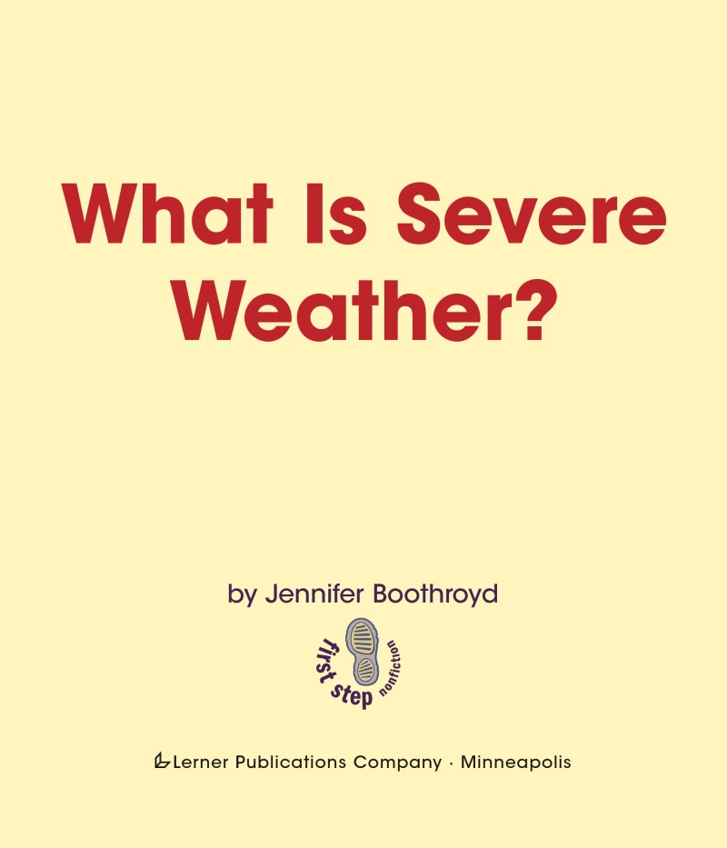 What Is Severe Weather? book cover
