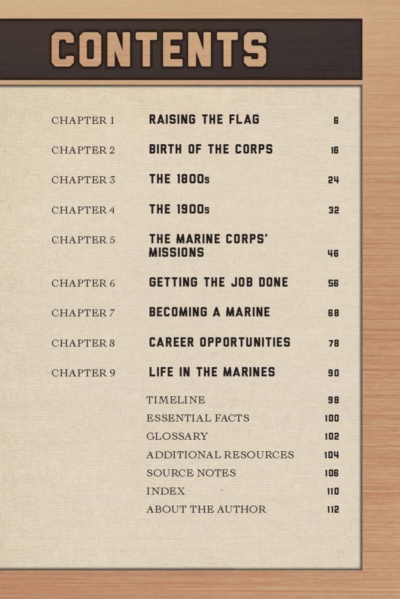 The US Marine Corps book cover
