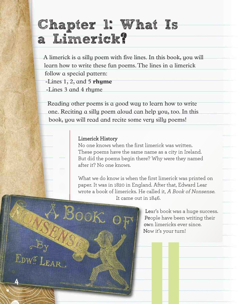 Read, Recite, and Write Limericks — page 1