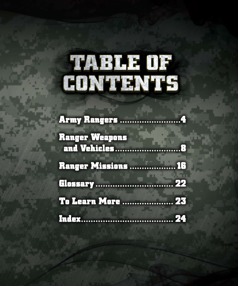 U.S. Military: Army Rangers book cover