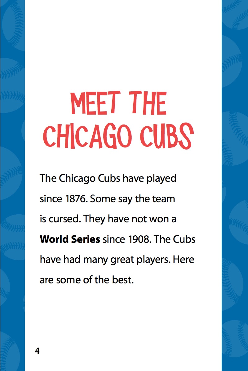 Superstars Of The Chicago Cubs — page 1