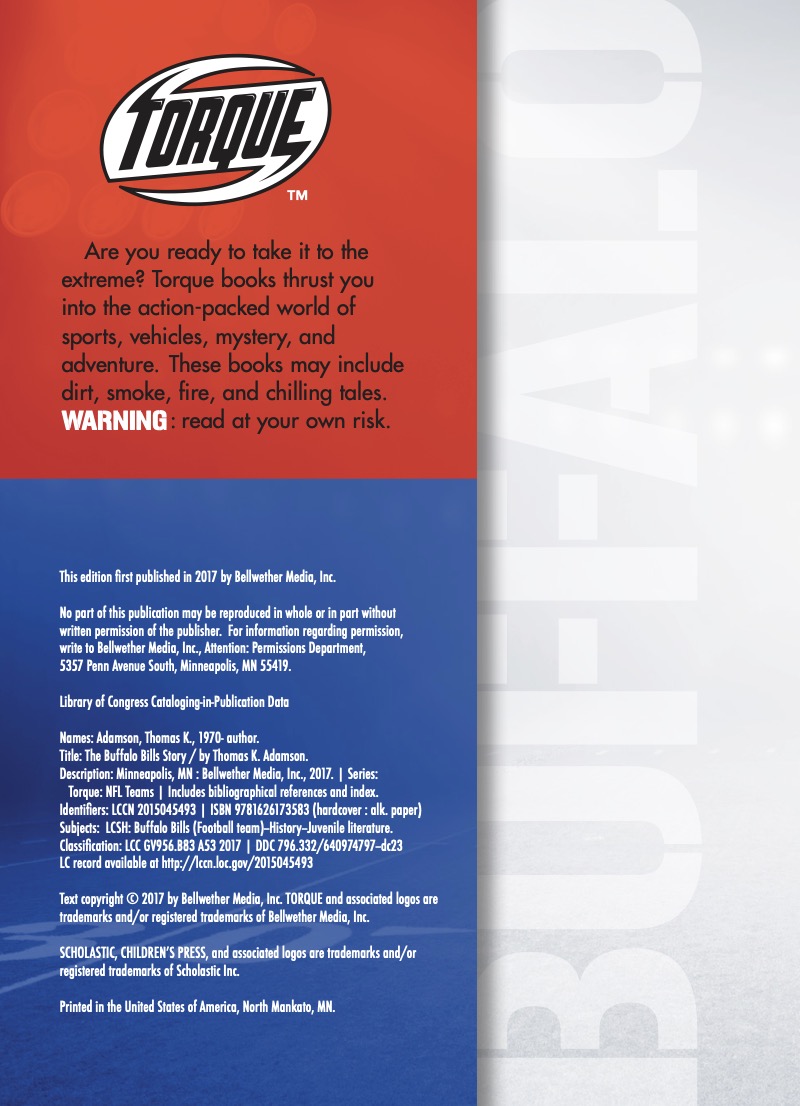 The Buffalo Bills Story — page 1