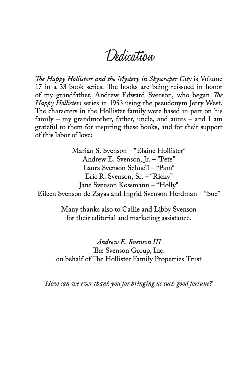 The Happy Hollisters and the Mystery in Skyscraper City — page 1