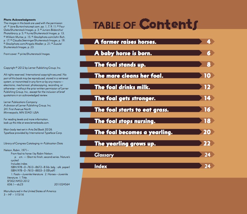 From Foal to Horse — page 1