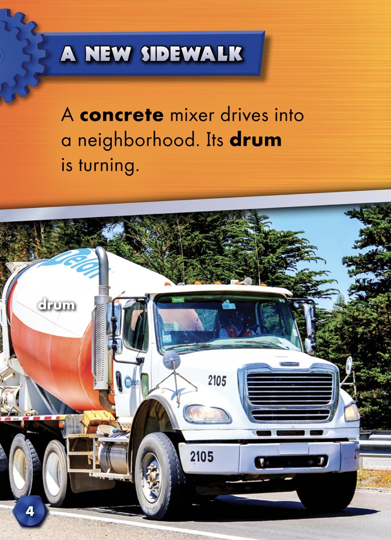 Mighty Machines in Action: Concrete Mixers — page 1