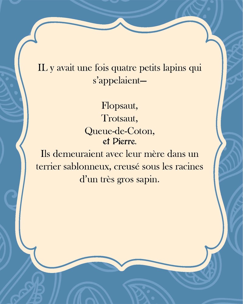 Histoire de Pierre Lapin — page 1