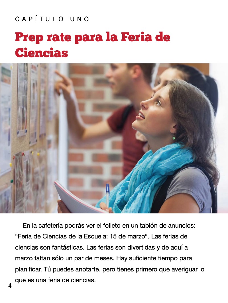 La Feria de Ciencias ¡Éxito! (Science Fair Success) — page 1