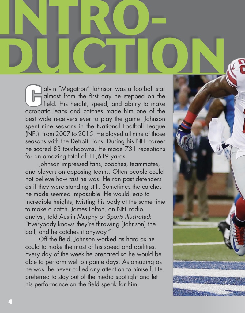 Calvin 'Megatron' Johnson: Superstar Wide Receiver — page 1