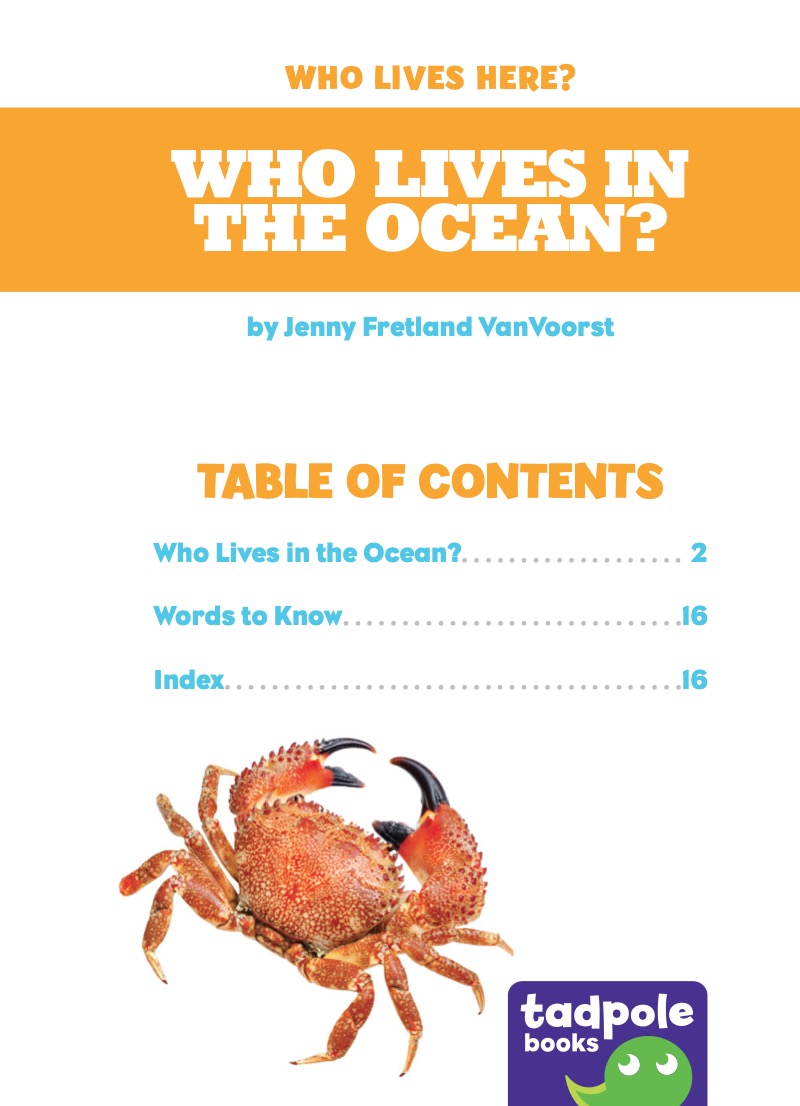 Who Lives in the Ocean? book cover