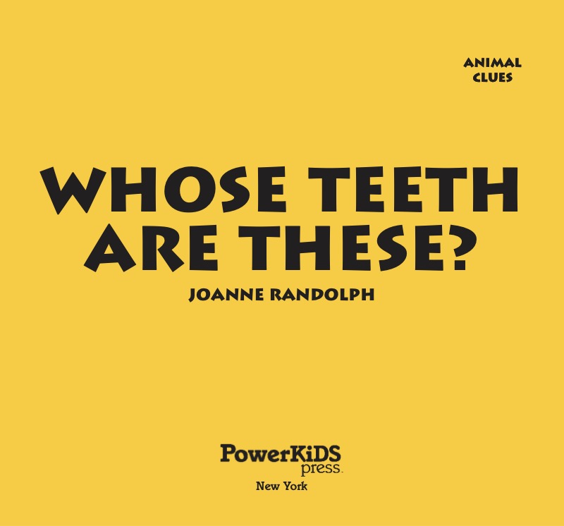 Whose Teeth Are These? book cover