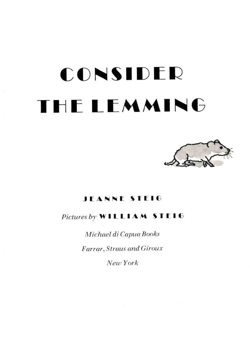 Consider the Lemming book cover