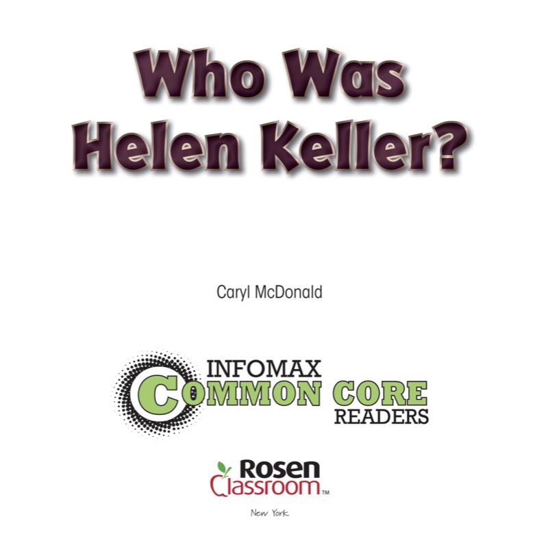 Who Was Helen Keller? book cover