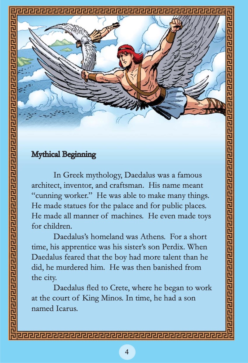 Short Tales Greek Myths: Icarus — page 1
