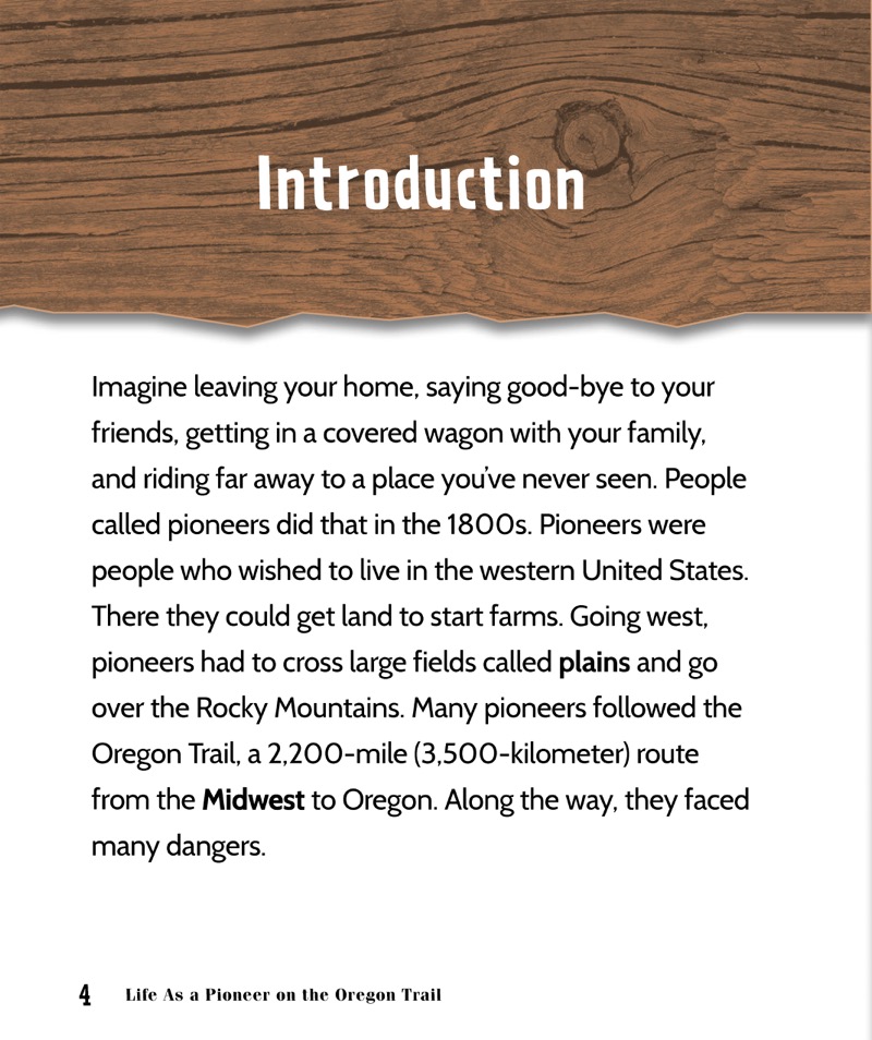 Life As a Pioneer on the Oregon Trail — page 1