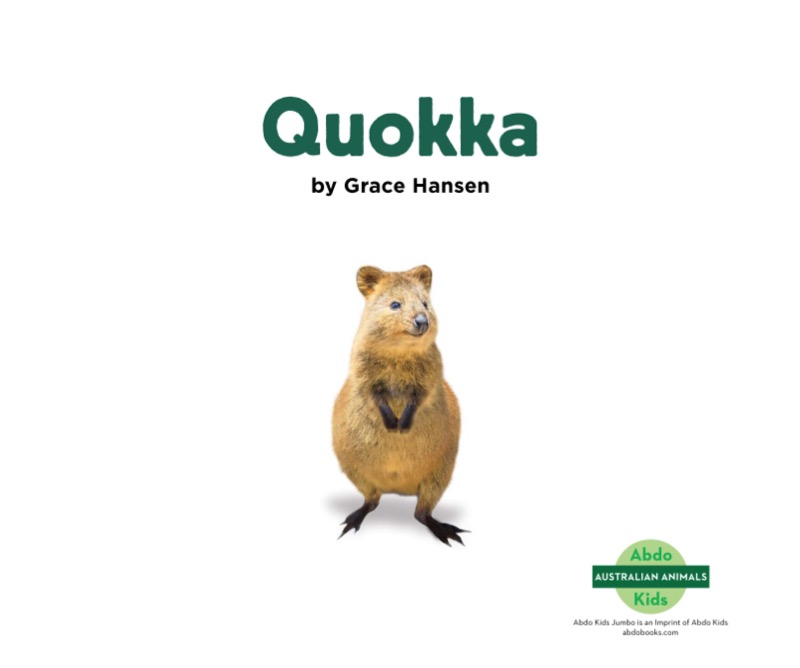 Australian Animals: Quokka book cover
