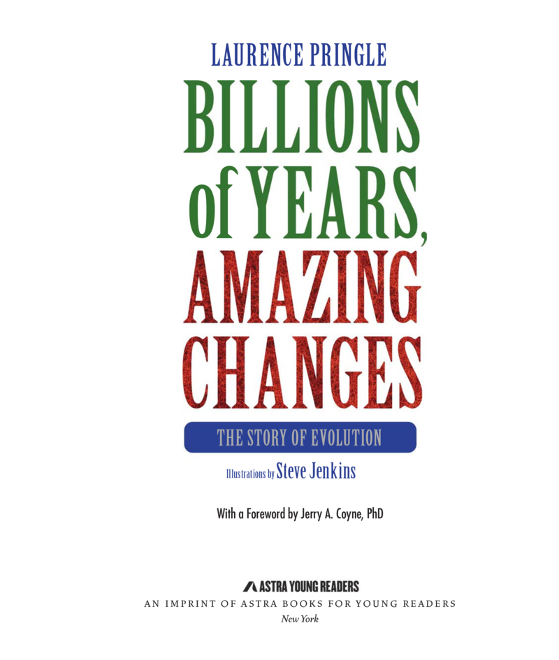 Billions of Years, Amazing Changes book cover