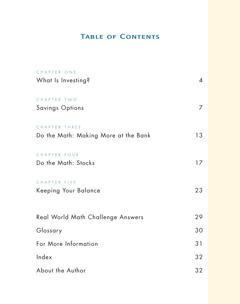Real World Math: Investing, Making Your Money Work For You book cover