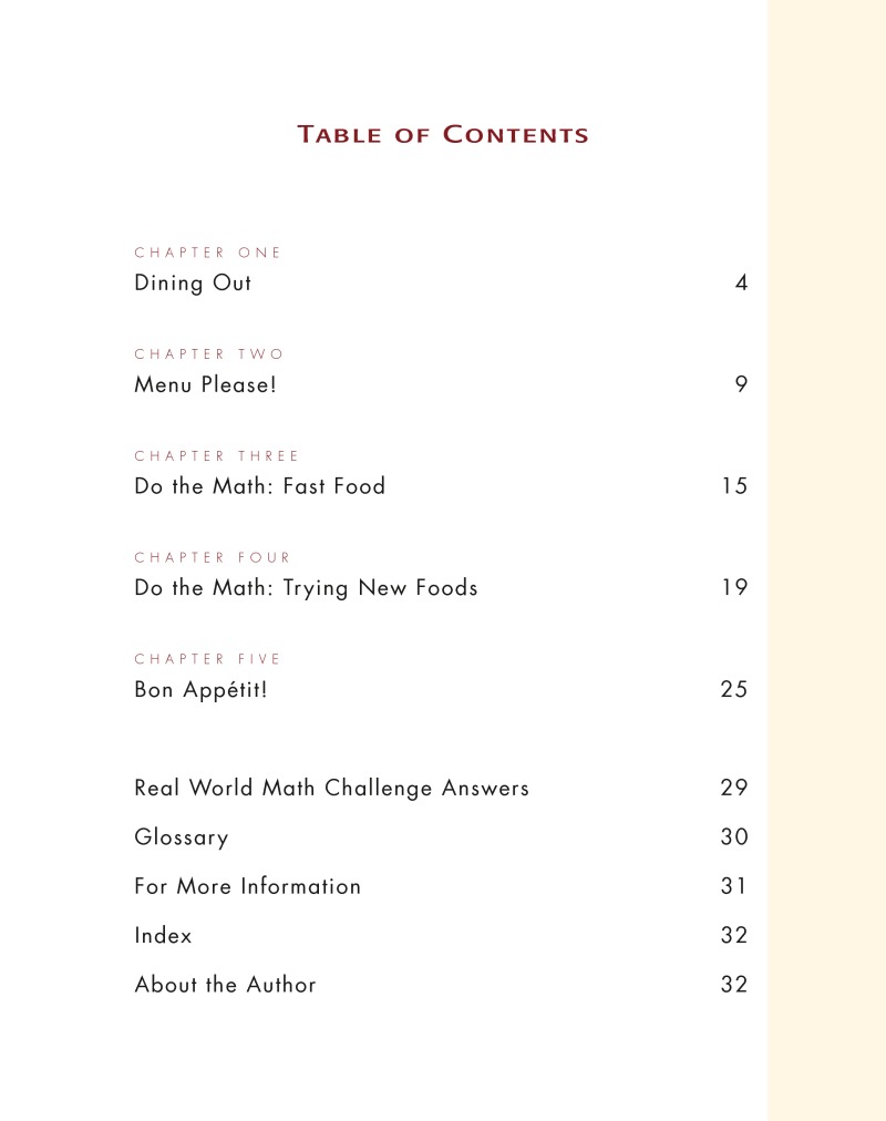 Real World Math: Restaurants By The Numbers book cover