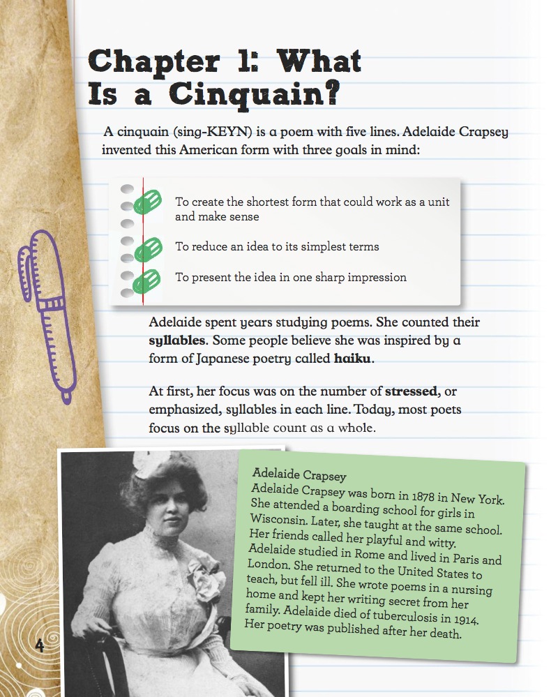 Read, Recite, and Write Cinquains — page 1