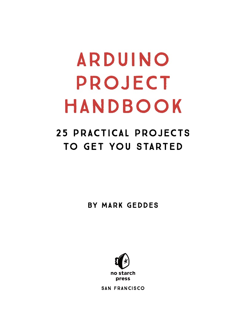 Arduino Project Handbook: 25 Practical Projects to Get You Started book cover