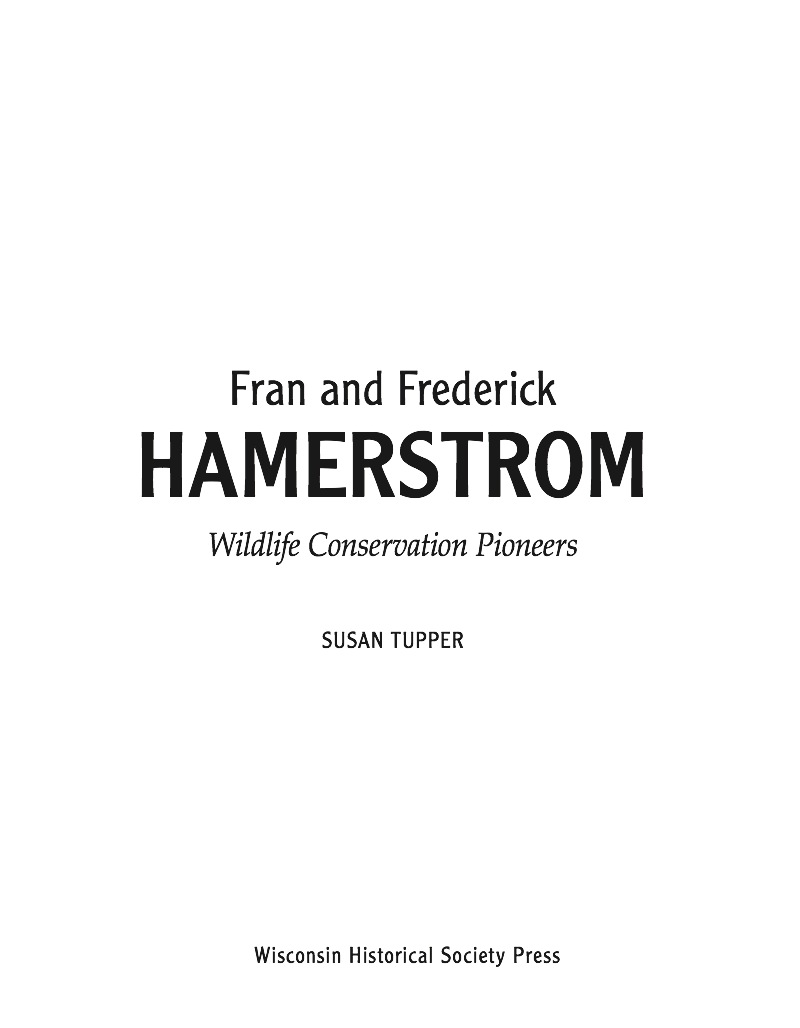 Fran and Frederick Hamerstrom: Wildlife Conservation Pioneers book cover