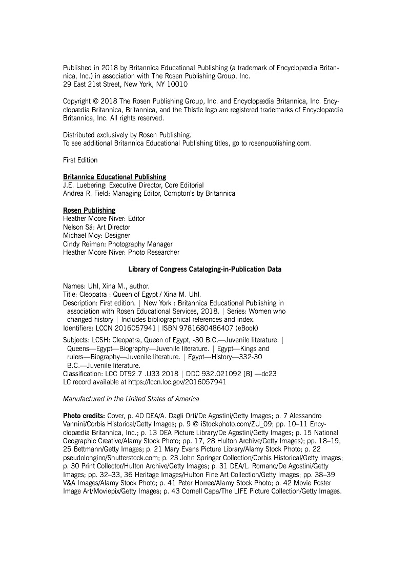 Cleopatra — page 1