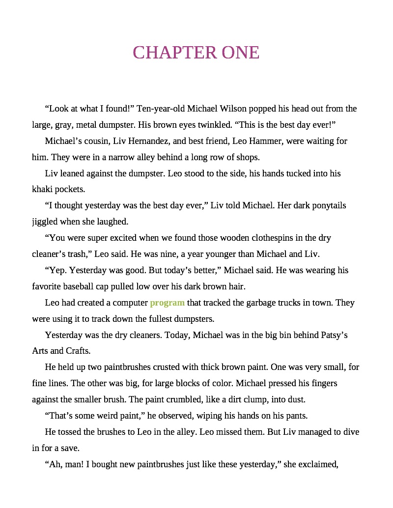 Picture's Worth a Thousand Clues — page 1