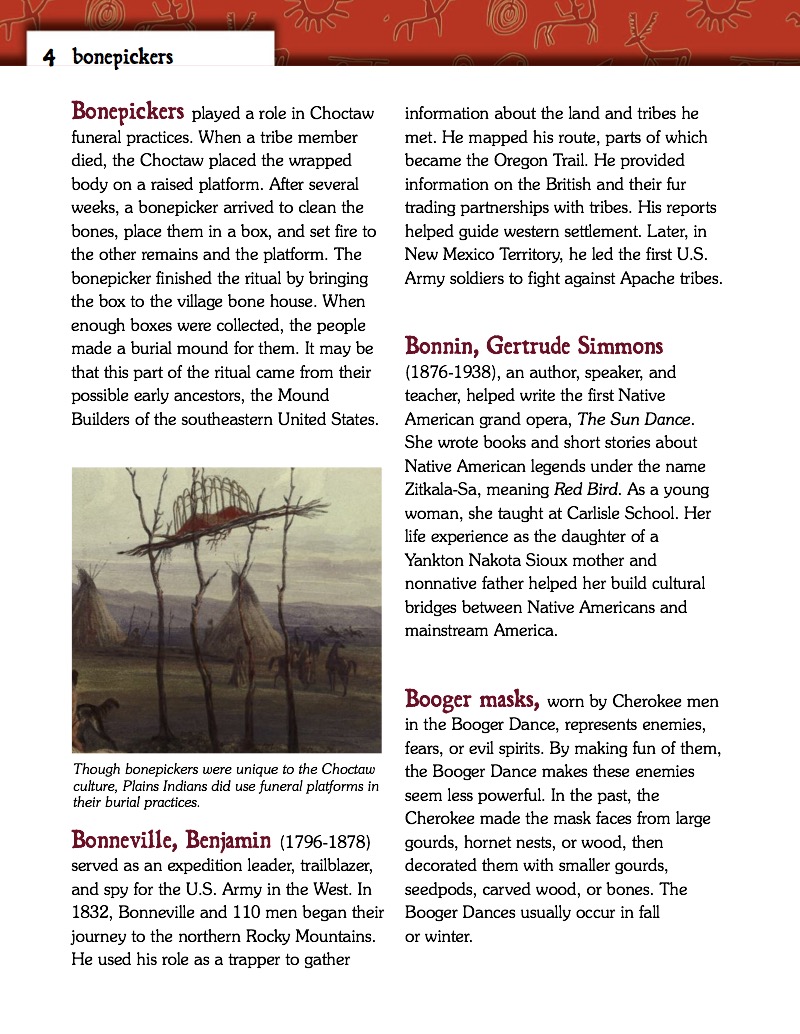 Native American Encyclopedia Bonepickers To Comanchero — page 1