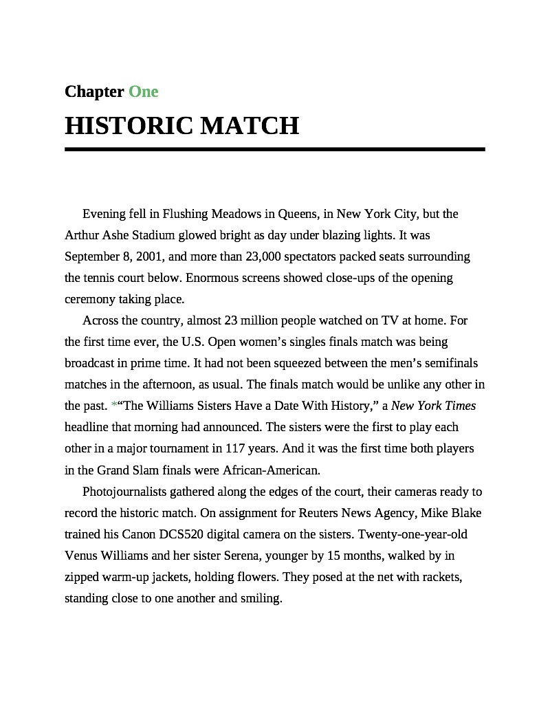 Serena vs. Venus: How a Photograph Spotlighted the Fight for Equality — page 1