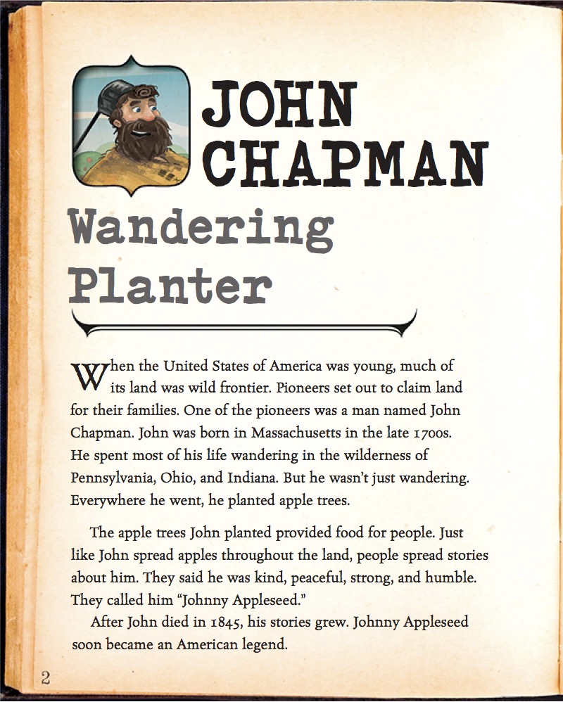 Johnny Appleseed Plants Trees Across the Land — page 1