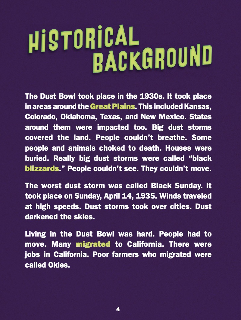 Famine and Dust: Dust Bowl — page 1