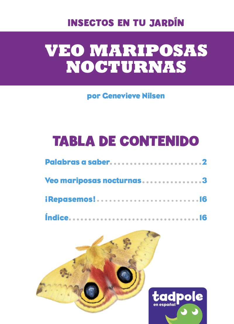Insectos en tu jardín: Veo mariposas nocturnas book cover